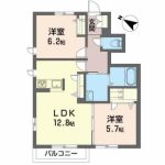 気仙沼市の貸アパートのソワイエアモアＢ棟　102号の画像2