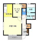 気仙沼市の貸アパートのルーエプラッツＢ棟　101号の画像2